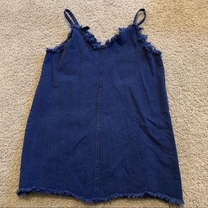 Forever 21 Sadie + Sage Blue Denim Frayed Dress